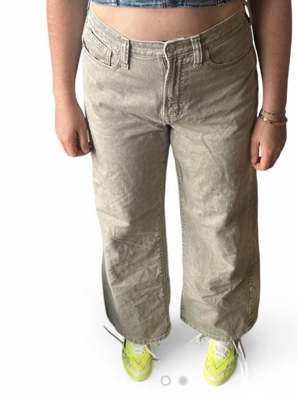 GAP Women’s Boyfriend Jeans in Light Olive